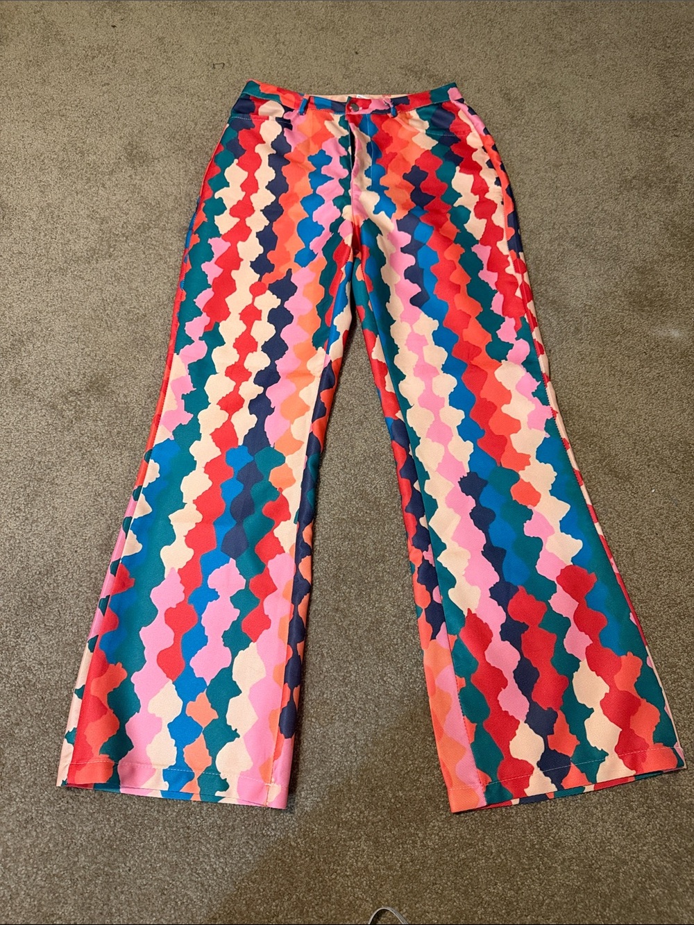 Multicolor Geometric Pants - Picture 2 of 5